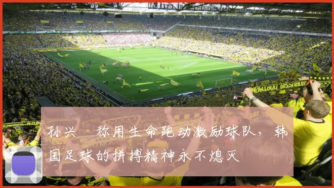 孙兴慜称用生命跑动激励球队,韩国足球的拼搏精神永不熄灭